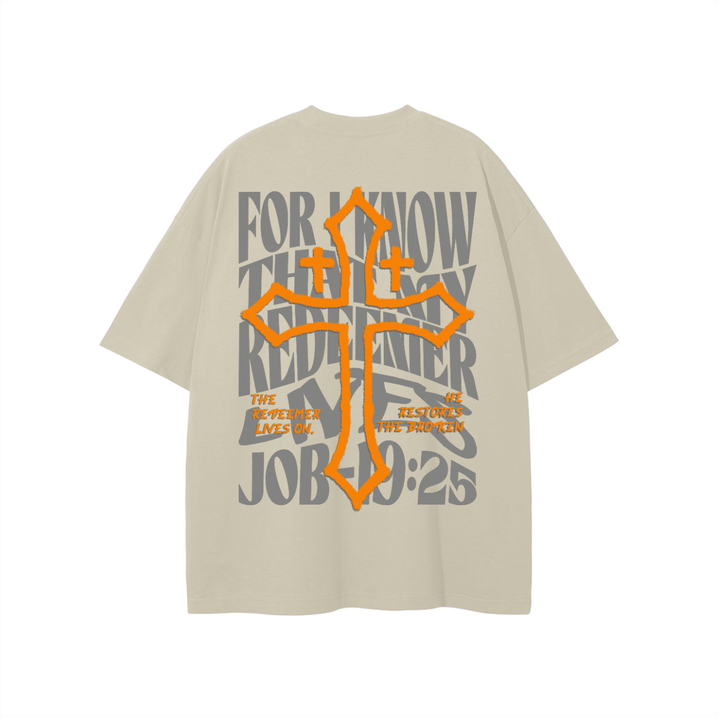 BEIGE JOB 19:25 TEE